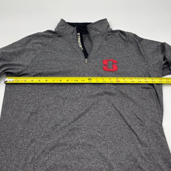 UNRL Elite Men's L StrikerIce Polyester Gray Quarter-Zip Pullover‎ Sweatshirt - Picture 4 of 6